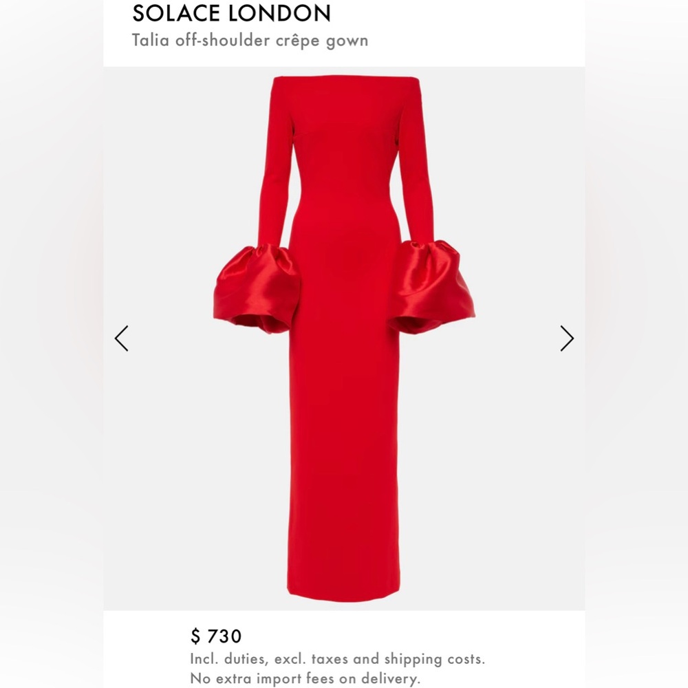 SOLACE LONDON Talia off the shoulder maxi dress